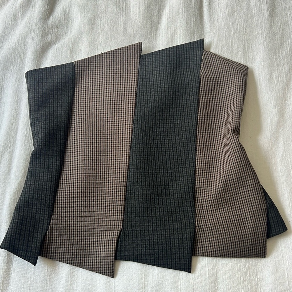 Zara Hounds Tooth Strapless Top | S